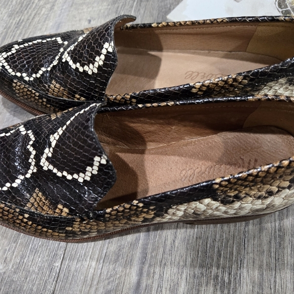 🐢 Madewell Frances Loafer Snake Embossed Leather Size 5.5 Excellent Condition - Picture 8 of 12